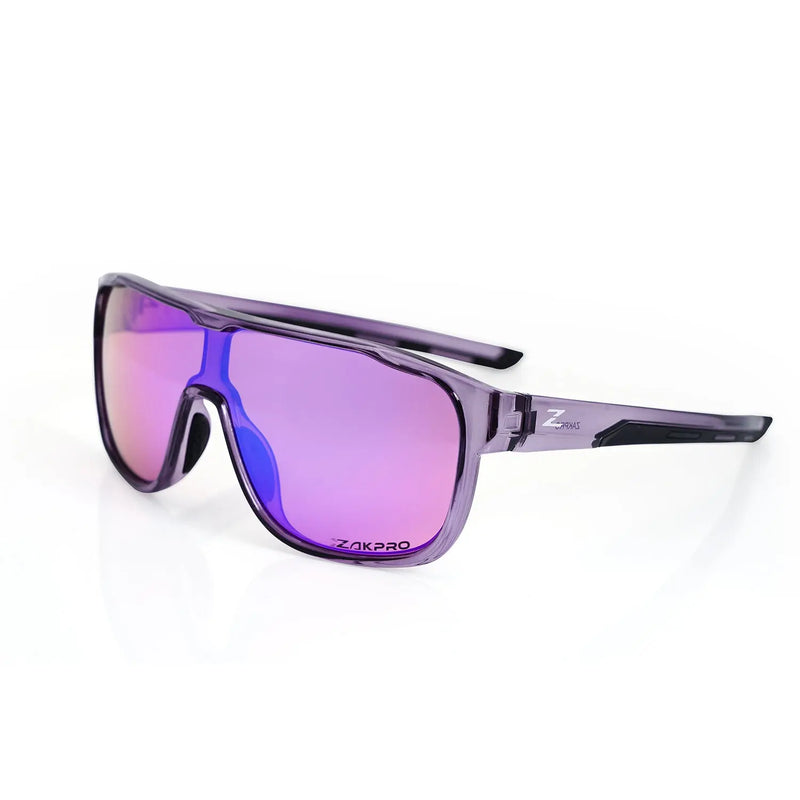 Load image into Gallery viewer, ZAKPRO SUNGLASSES | V-GLINT - TR90, UV400 PROTECTION, OLEOPHOBIC COATING (PURPLE) - MADOVERBIKING