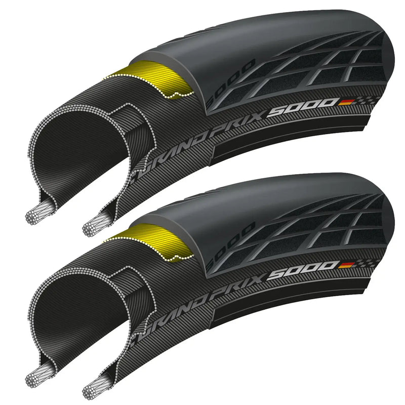 Load image into Gallery viewer, Road Bike Tires | GRAND PRIX 5000 - 700x25/28c (Black/Black) - MADOVERBIKING - Continental