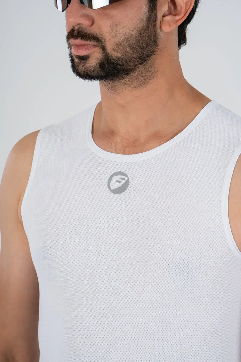 Load image into Gallery viewer, APACE CYCLING BASELAYER | MESH COOLING | WHITE | UNISEX