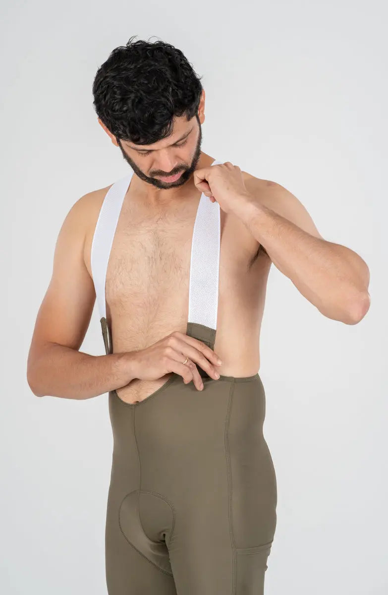 Load image into Gallery viewer, APACE CYCLING BIB SHORTS | TOURER ENDURANCE | MOSS | MENS