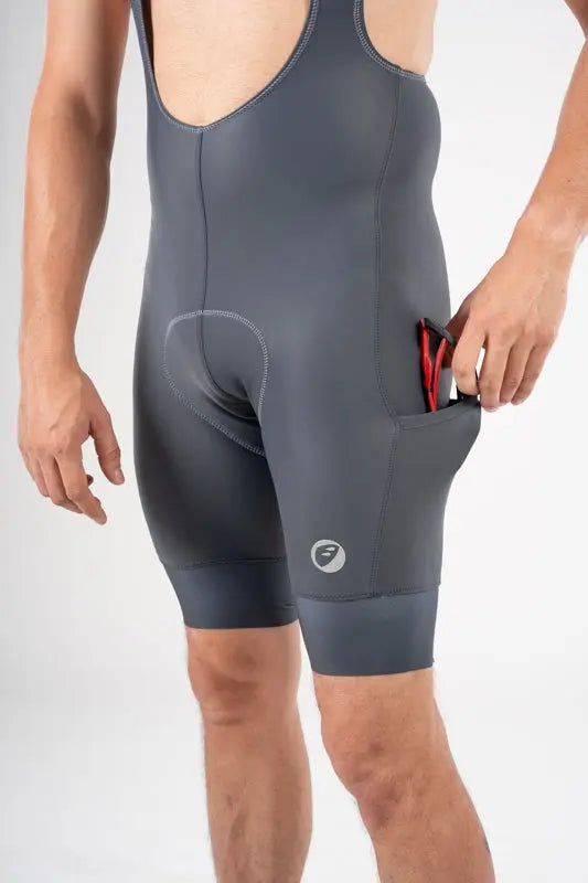 Load image into Gallery viewer, APACE CYCLING BIB SHORTS | TOURER ENDURANCE | SLATE | MENS