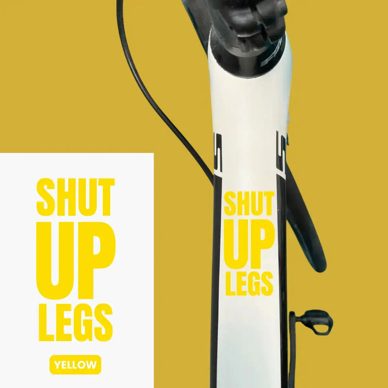 Load image into Gallery viewer, Bicycle Sticker Decal | SHUT UP LEGS (Set of 2)