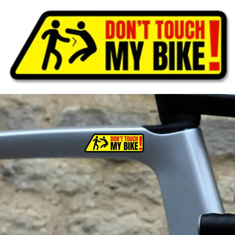 Load image into Gallery viewer, DON'T TOUCH MY BIKE - PREMIUM WATERPROOF BICYCLE STICKER - MADOVERBIKING