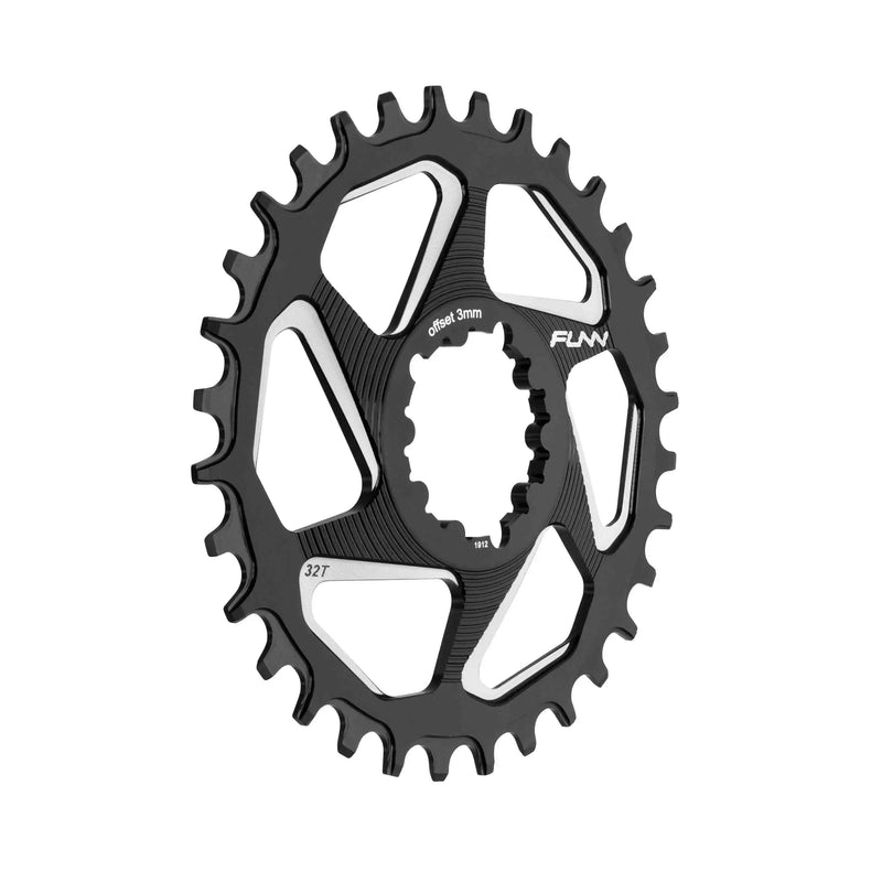 Load image into Gallery viewer, FUNN CHAINRING | AL7075, SRAM DIRECT MOUNT, 3MM OFFSET (BOOST), ANODIZED BLACK - 32T