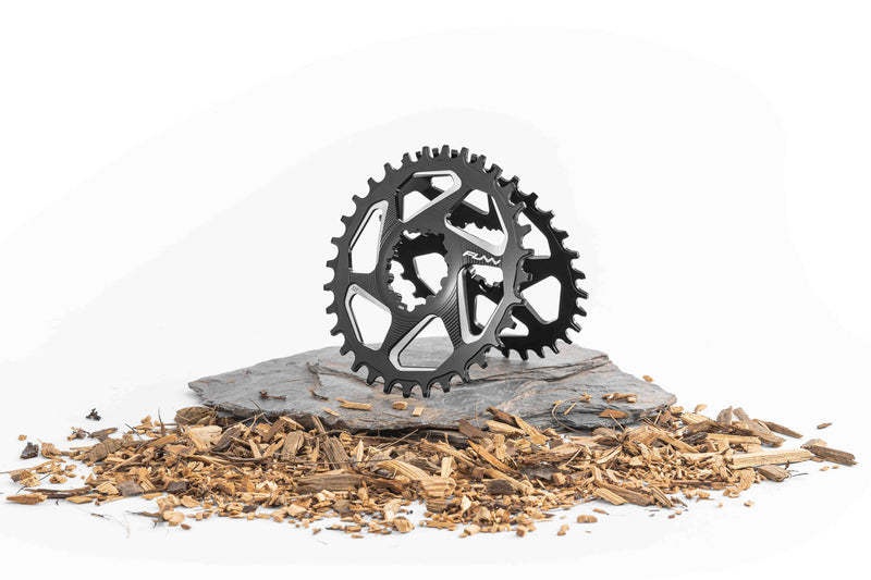 Load image into Gallery viewer, FUNN CHAINRING | AL7075, SRAM DIRECT MOUNT, 3MM OFFSET (BOOST), ANODIZED BLACK - 32T
