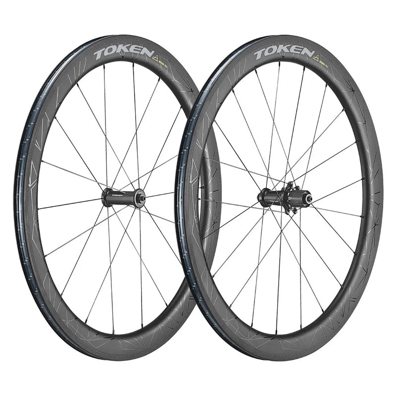 Load image into Gallery viewer, TOKEN WHEELSET KONAX PRO 52MM FULL CARBON CLINCHER RIM BRAKE 11/12 SPEED SRAM/SHIMANO BWRC52/3-GRSTK TOKEN MADOVERBIKING