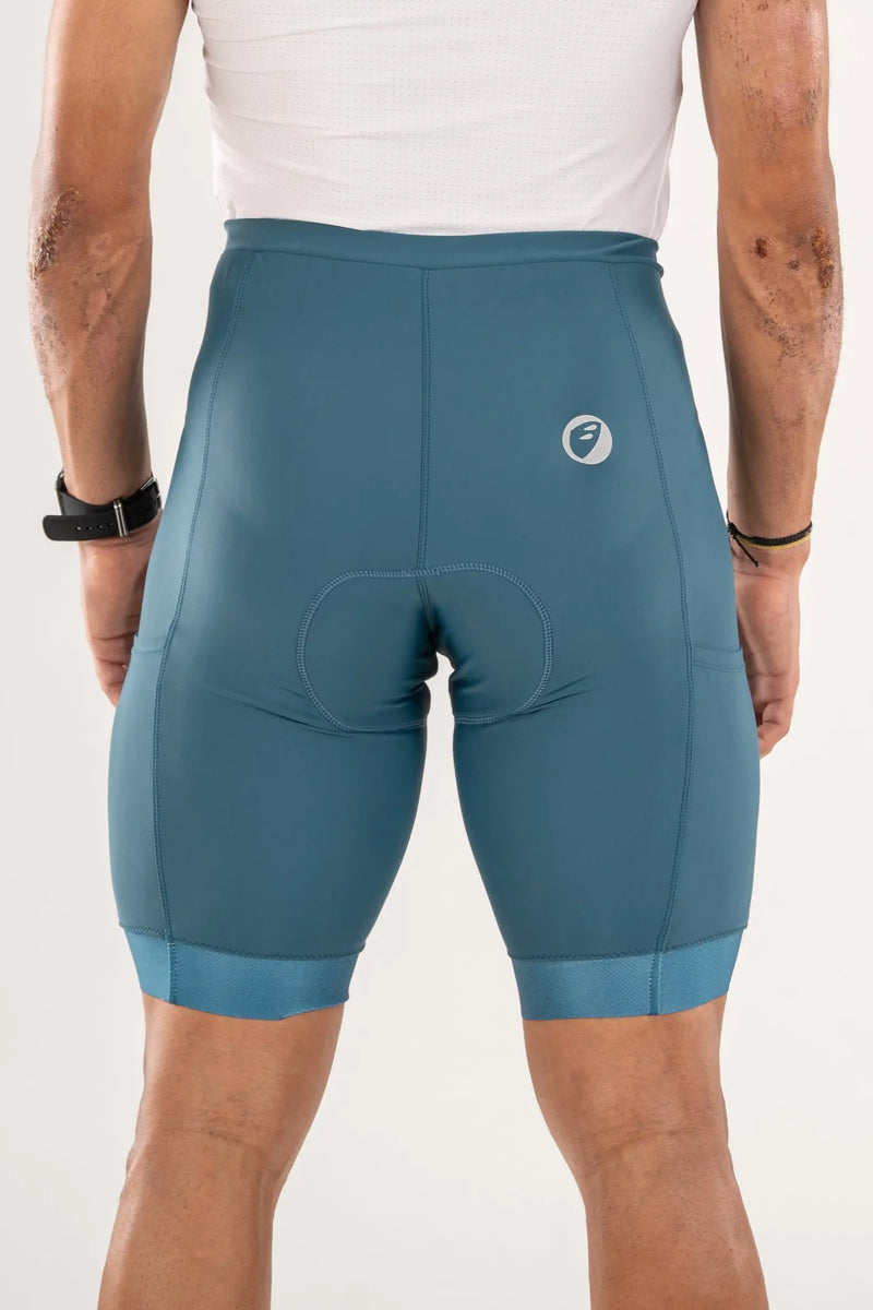 Load image into Gallery viewer, MENS CYCLING | ENDURANCE BIBLESS SHORTS | EVOLVE | TEAL PRIMA