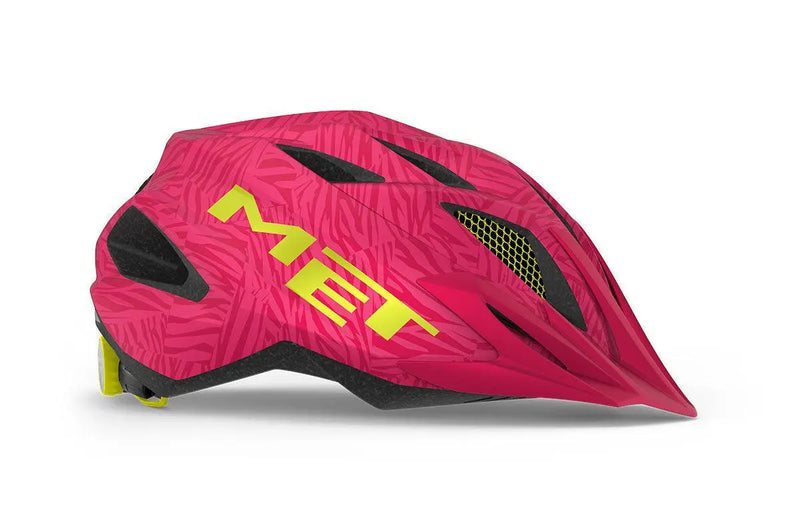 Load image into Gallery viewer, Met Crackerjack Kids Cycling Helmet (Pink/Texture Green/Matt)