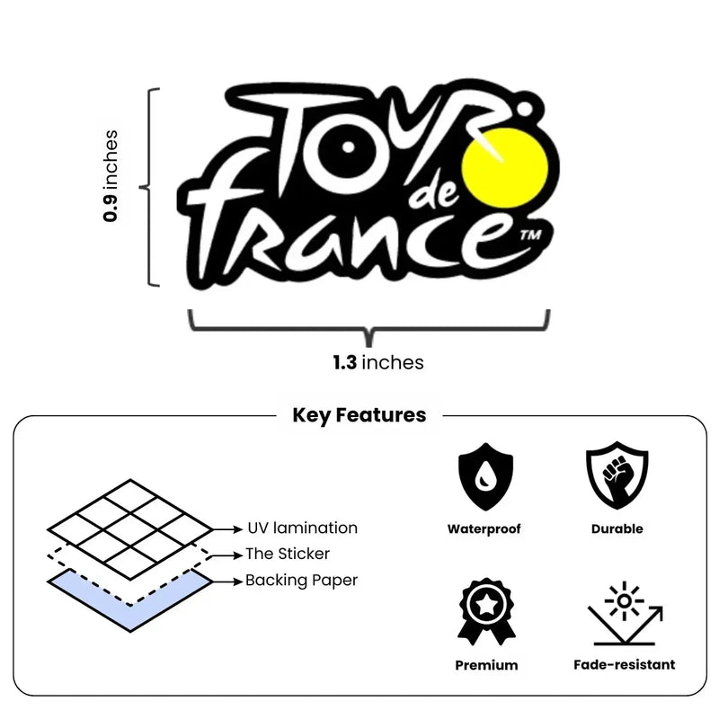 Load image into Gallery viewer, Premium Tour De France Vinyl Sticker (Set of 4) MADOVERBIKING MADOVERBIKING