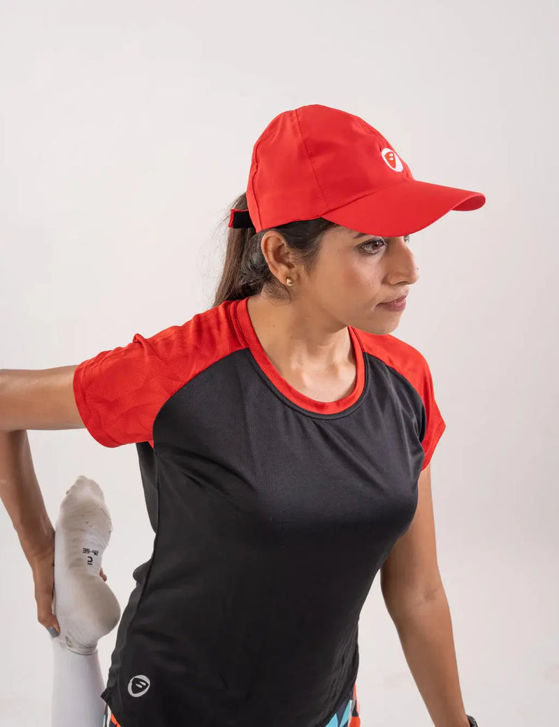 Load image into Gallery viewer, UNISEX RUNNING CAP | STREAK | BLACK/RED