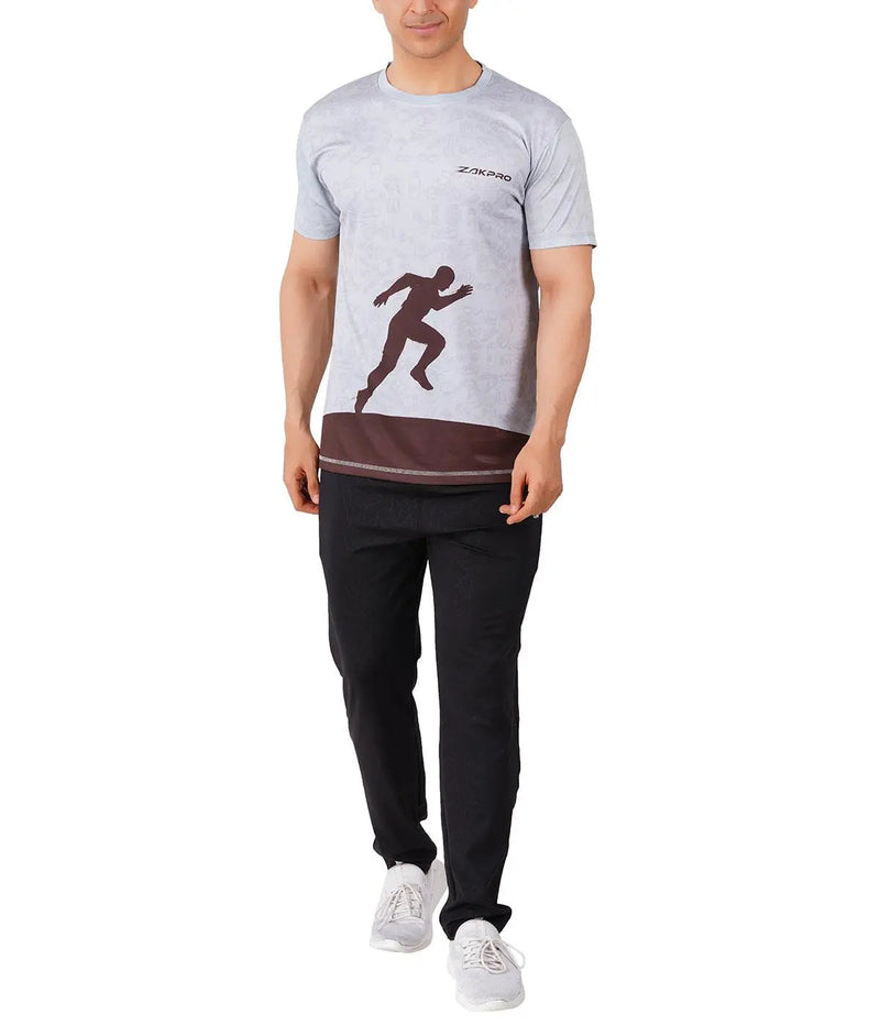 Load image into Gallery viewer, ZAKPRO Men Sports Tees (Grey Run)