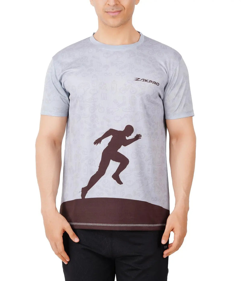 Load image into Gallery viewer, ZAKPRO Men Sports Tees (Grey Run)