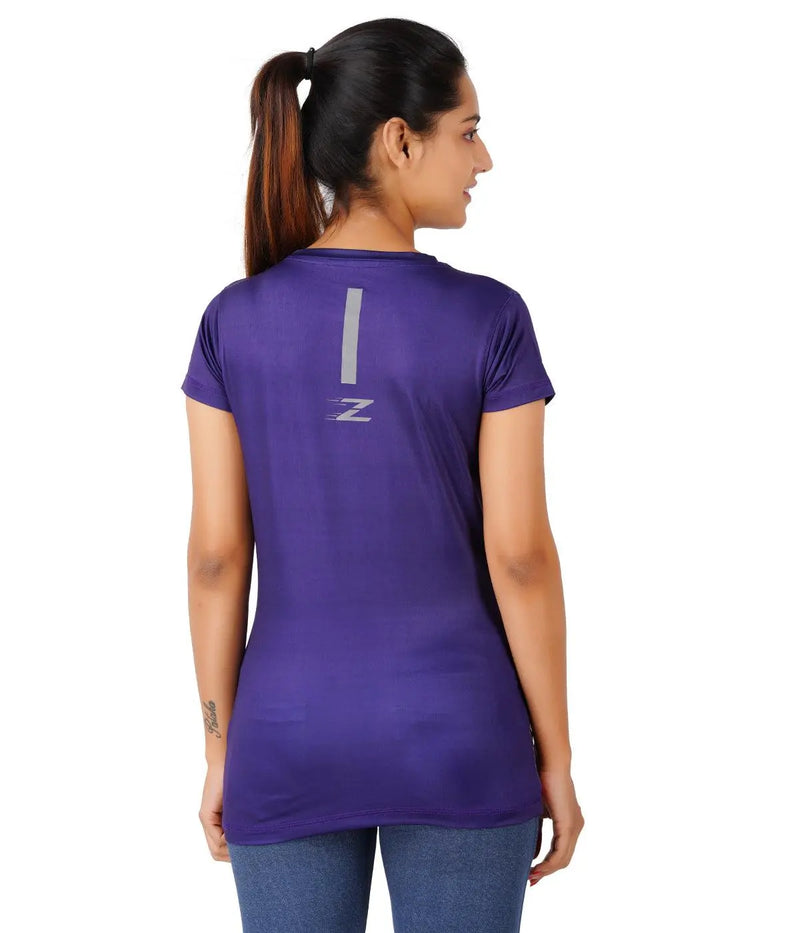 Load image into Gallery viewer, ZAKPRO Women Sports Tees (Purple Wave)