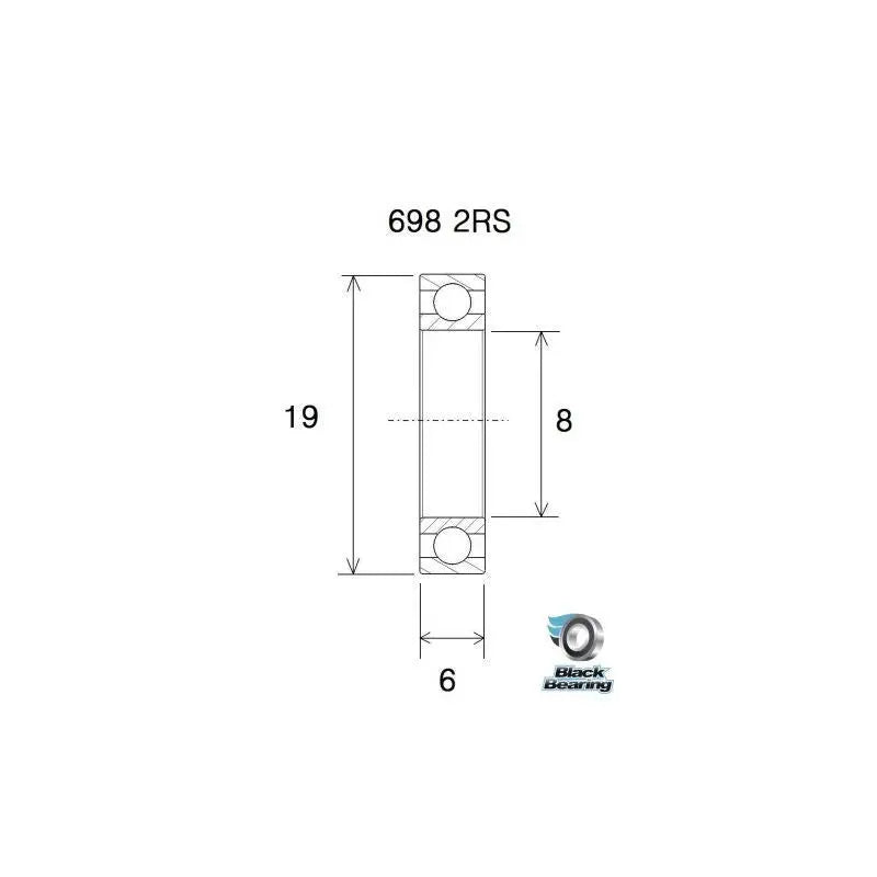 Load image into Gallery viewer, BLACKBEARING 2RS B5 BEARING | 699 (9 X 20 X 6 MM) - MADOVERBIKING