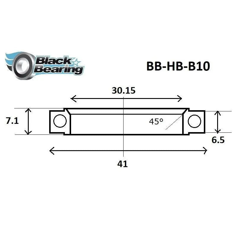 Load image into Gallery viewer, BLACKBEARING B10 HEADSET BEARING (30.15X41X6.5X7.1 MM 45/90°) - MADOVERBIKING