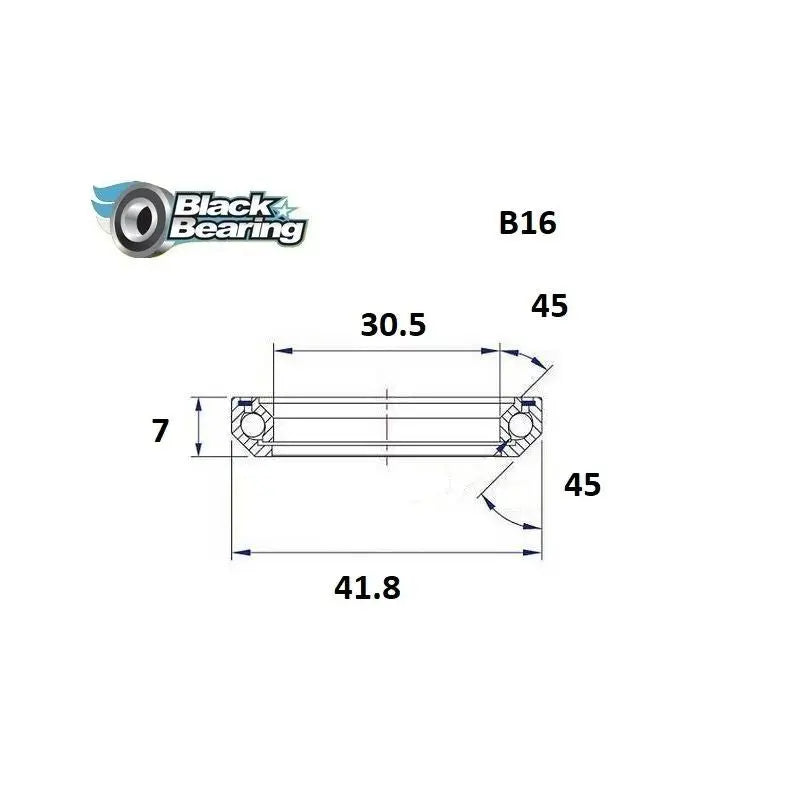 Load image into Gallery viewer, BLACKBEARING B16 HEADSET BEARING (30.5 X 41.8 X 7MM 45/45°) - MADOVERBIKING