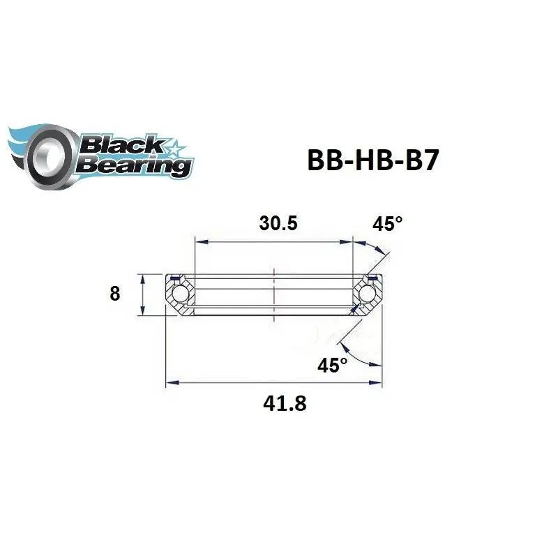 Load image into Gallery viewer, BLACKBEARING B7 HEADSET BEARING | 30.5 X 41.8 X 8 MM 45/45° - MADOVERBIKING