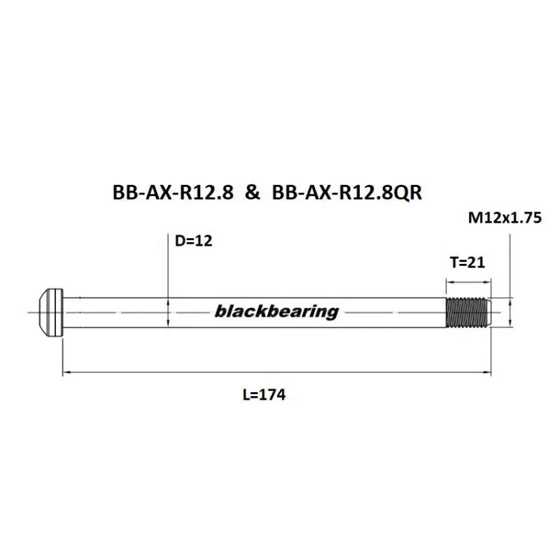 Load image into Gallery viewer, Blackbearing R12.8 12mm Thru Axle Blackbearing MADOVERBIKING