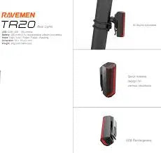 Load image into Gallery viewer, RAVEMEN TAILLIGHT | TR20 - 20 LUMENS, 11 HR BATTERY - MADOVERBIKING
