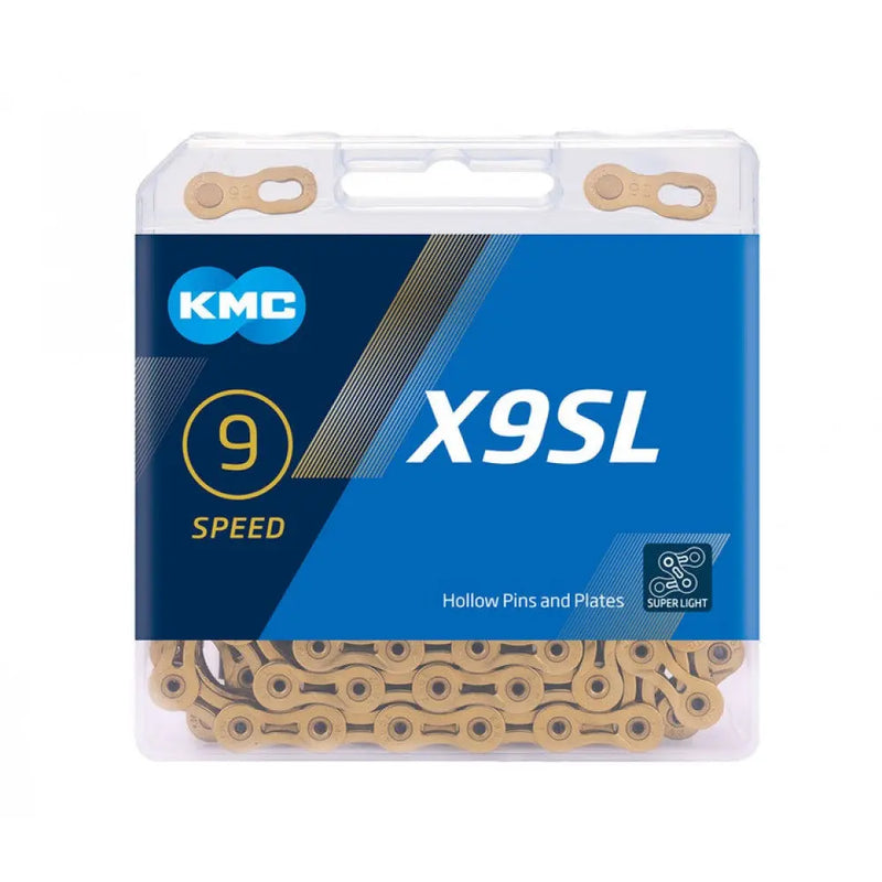 Load image into Gallery viewer, Bicycle Chain | X9SL Ti-N GOLD - Superlight (9 Speed) - MADOVERBIKING - KMC