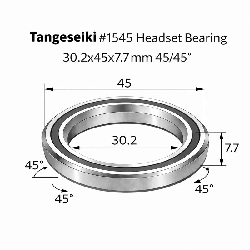 Load image into Gallery viewer, TANGESEIKI HEADSET BEARING | 1545 (30.2X45X7.7 MM 45/45°) - MADOVERBIKING