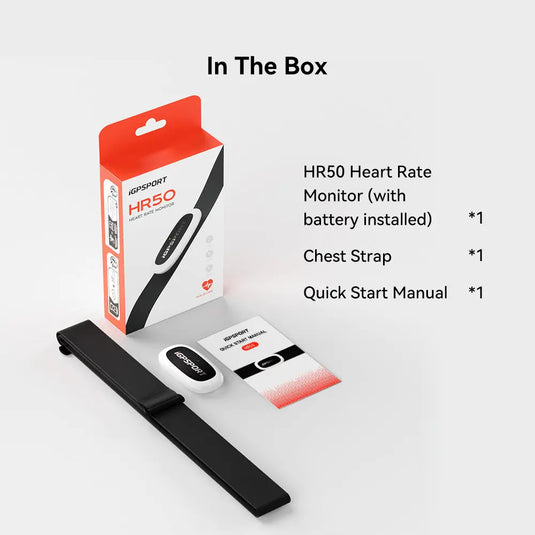 Heart Rate Sensor - HR50 | ANT+ & Bluetooth, Waterproof, Compatible with Cyclo-Computers, Indoor Trainers, Android & Iphones - MADOVERBIKING -  iGPSPORT