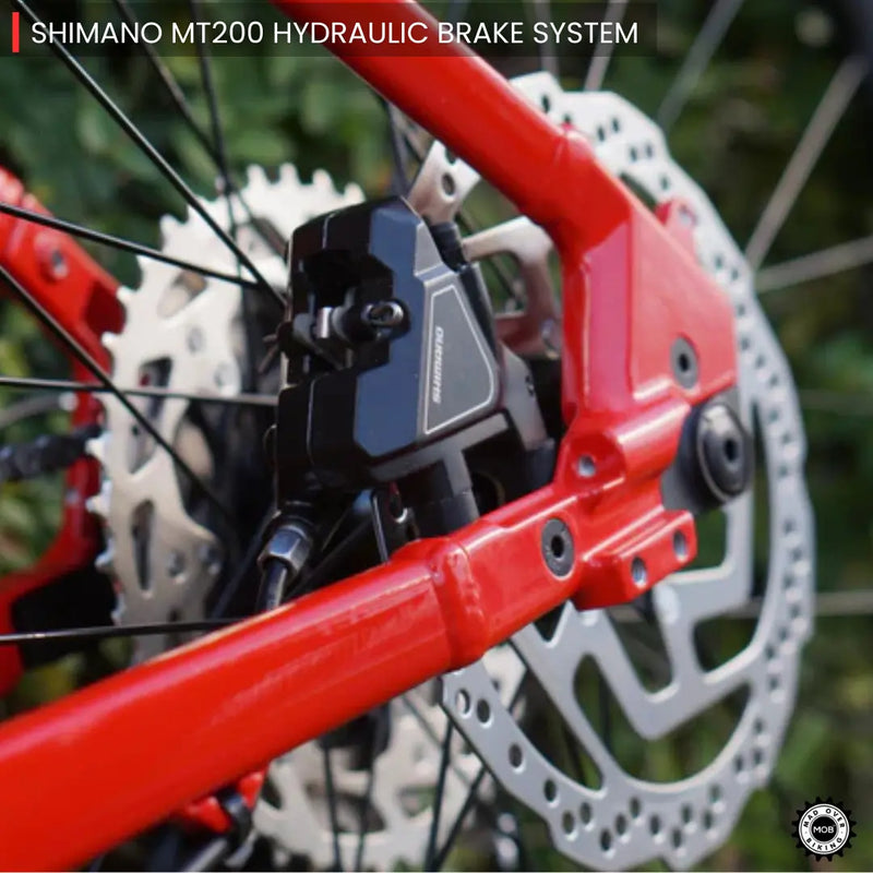 Load image into Gallery viewer, Alpenchallenge AL FOUR - Shimano Deore 11 Speed Hybrid Bike (Red/Black) - MADOVERBIKING -  BMC
