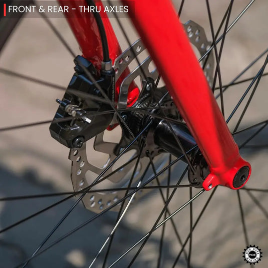 Alpenchallenge AL FOUR - Shimano Deore 11 Speed Hybrid Bike (Red/Black) - MADOVERBIKING -  BMC
