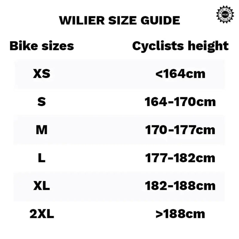 Load image into Gallery viewer, WILIER Montegrappa Shimano Tiagra 4700 sIZE CHART
