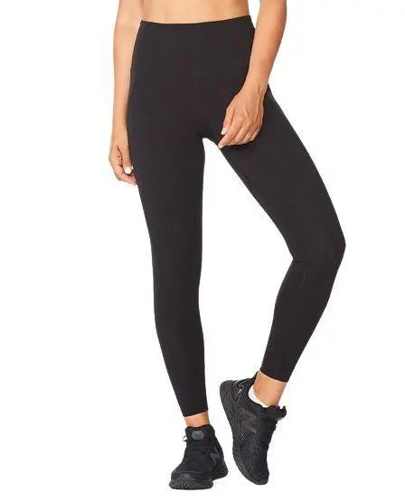 2XU Women Fitness Hi-Rise Compression Tights-Black/ Black Reflective