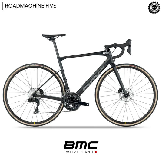Roadmachine FIVE - Shimano 105 Di2 12 Speed (Grey/White) - MADOVERBIKING -  BMC