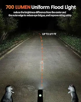 RAVEMEN FRONT LIGHT | K700 - 700 LUMENS, UPTO 28 HR BATTERY RAVEMEN MADOVERBIKING