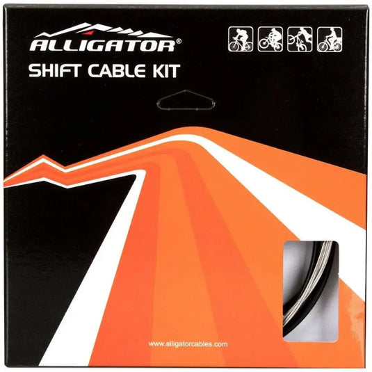 ALLIGATOR GEAR CABLE KIT | FOR SRAM/SHIMANO, SUPER LIGHT, BLACK