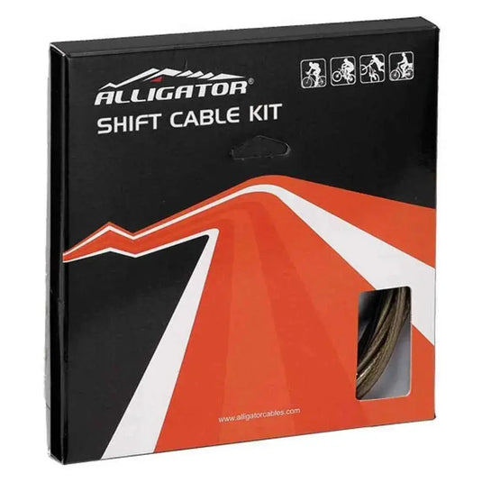 ALLIGATOR GEAR CABLE KIT | SILVER STAR FOR CAMPAGNOLO - BLACK