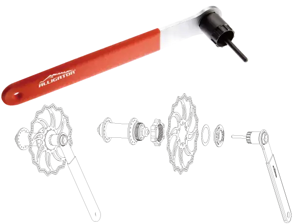 Load image into Gallery viewer, ALLIGATOR TOOLS | CASSETTE OPENER AND CENTER-LOCKING TOOL, 9 MM
