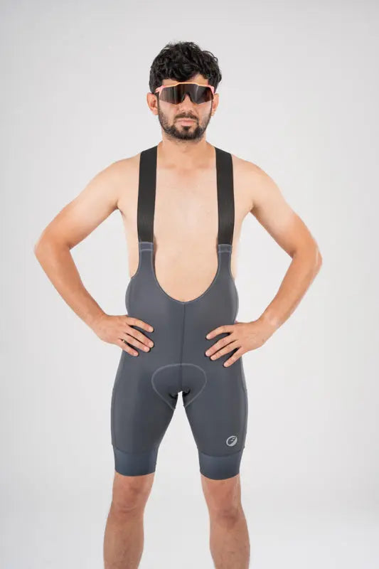 Load image into Gallery viewer, APACE CYCLING BIB SHORTS | TOURER ENDURANCE | SLATE | MENS
