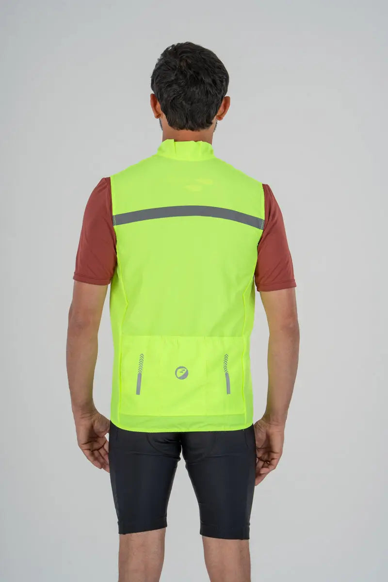 Load image into Gallery viewer, APACE CYCLING JACKET GILET | SLEEVELESS | NEON NOVEAU
