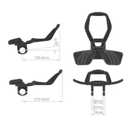 Controltech Sirocco Mini Clip-On Tth19-1 Ud Carbon Matt Black Stem Mounted