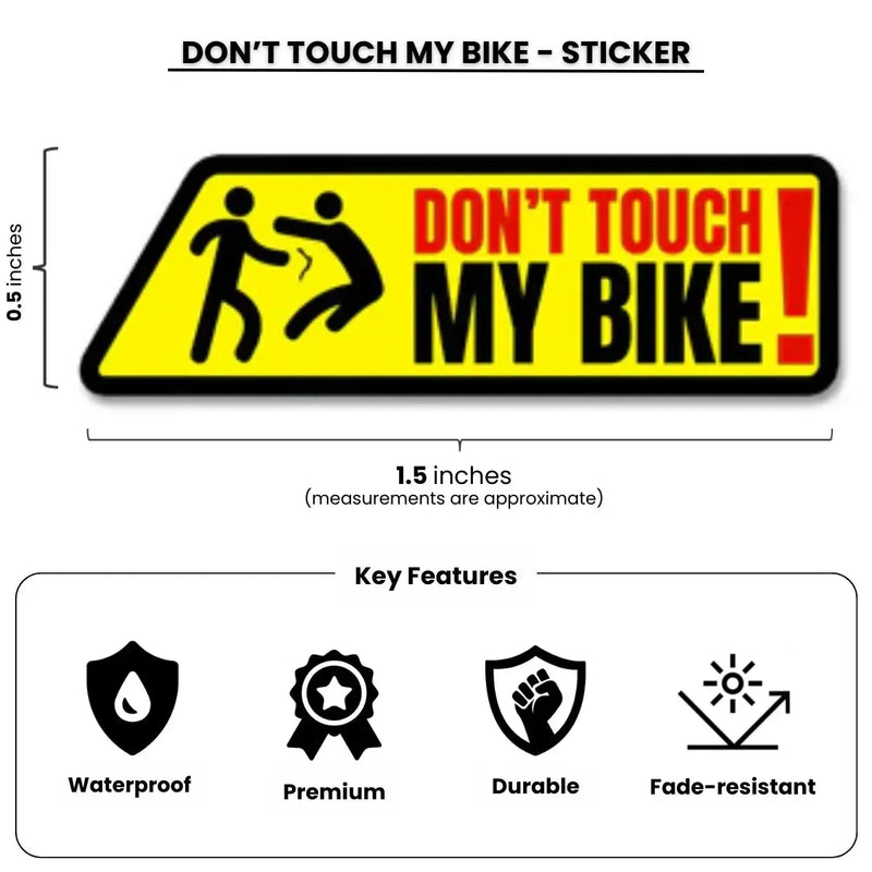 Load image into Gallery viewer, DON'T TOUCH MY BIKE - PREMIUM WATERPROOF BICYCLE STICKER - MADOVERBIKING
