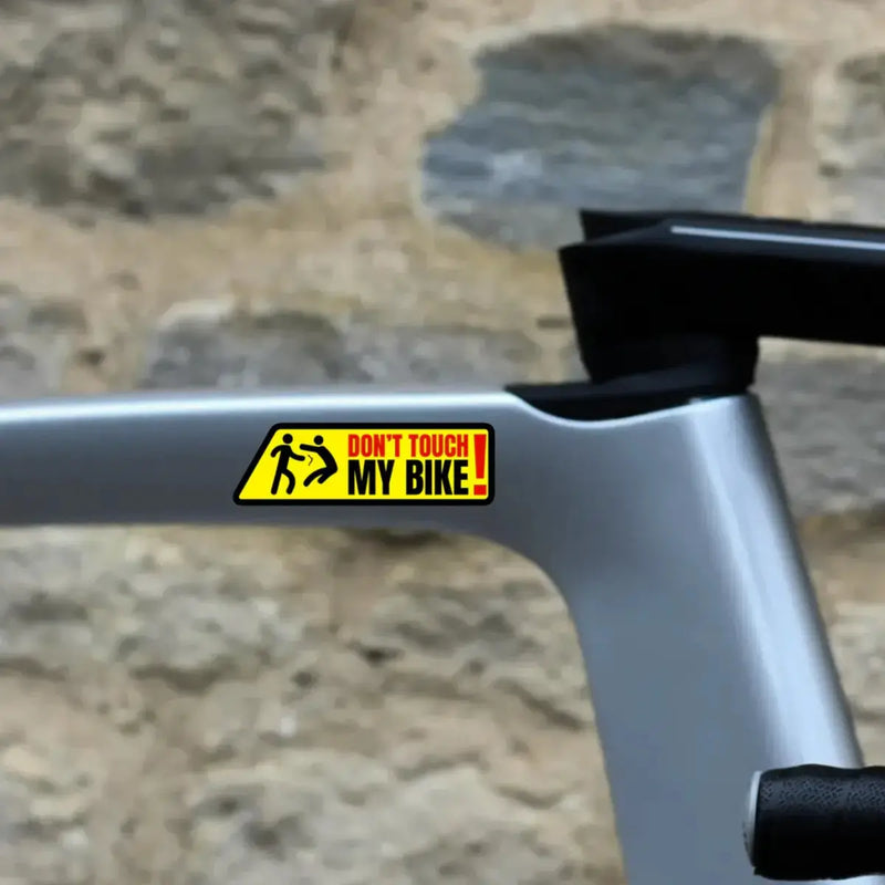 Load image into Gallery viewer, DON'T TOUCH MY BIKE - PREMIUM WATERPROOF BICYCLE STICKER - MADOVERBIKING
