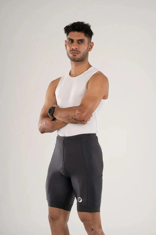 MENS CYCLING | BIBLESS CYCLING SHORTS | EVOLVE ENDURANCE | BLACK