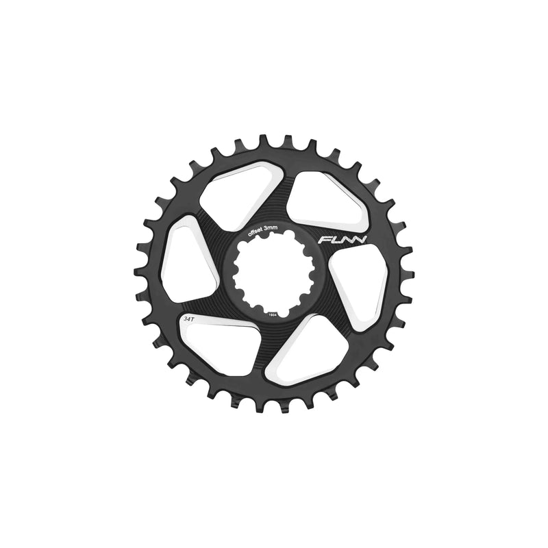 Load image into Gallery viewer, FUNN CHAINRING | AL7075, SRAM DIRECT MOUNT, 3MM OFFSET (BOOST), ANODIZED BLACK - 32T
