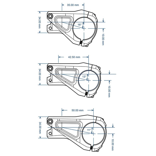 FUNN MTB STEM | AL6061 FULL CNC, ±10MM RISE, 1-1/8" STEERER - 35 MM