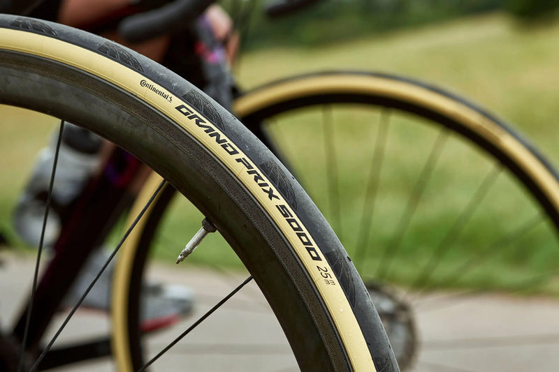 Load image into Gallery viewer, Road Bike Tires | GRAND PRIX 5000 - 700x25/28c (Black/Cream) - MADOVERBIKING -  Continental
