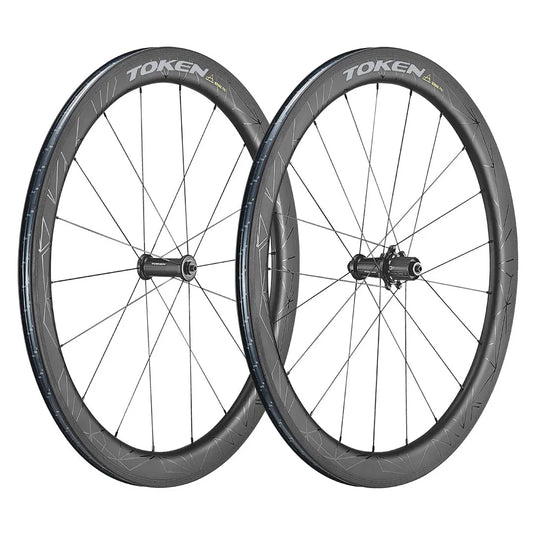 TOKEN WHEELSET KONAX PRO 52MM FULL CARBON CLINCHER RIM BRAKE 11/12 SPEED SRAM/SHIMANO BWRC52/3-GRSTK TOKEN MADOVERBIKING