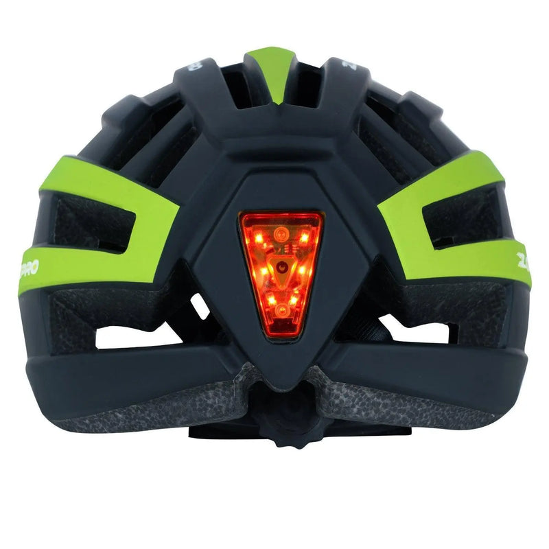 Load image into Gallery viewer, MTB Inmold Cycling Helmet with Rear LED Flicker Lights - Uphill Series (Black)
