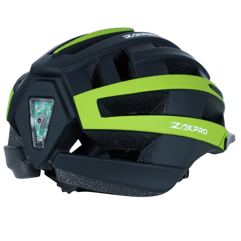 Load image into Gallery viewer, MTB Inmold Cycling Helmet with Rear LED Flicker Lights - Uphill Series (Black)
