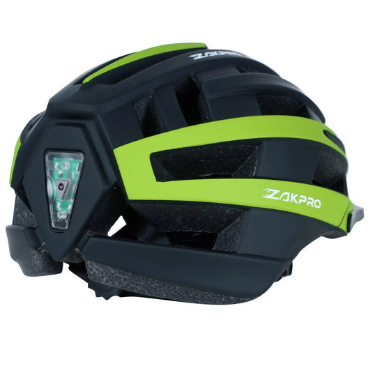 MTB Inmold Cycling Helmet with Rear LED Flicker Lights - Uphill Series (Black)