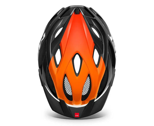 Met Crossover Hybrid Cycling Helmet (Black/Orange/Glossy)