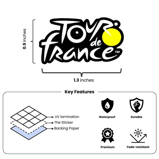 Premium Tour De France Vinyl Sticker (Set of 4) MADOVERBIKING MADOVERBIKING